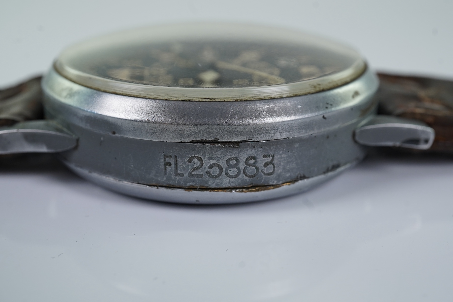 A gentleman's nickel plated brass German Laco B-UHR WWII Luftwaffe Navigators manual wind wrist watch, circa 1941